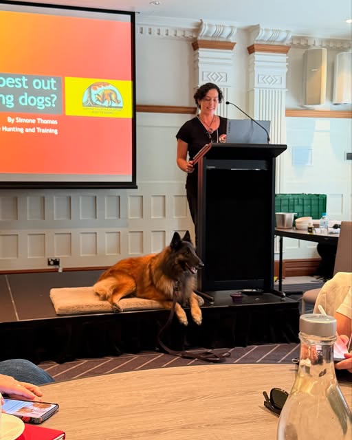 Simone Thomas presenting at a truffle industry conference
